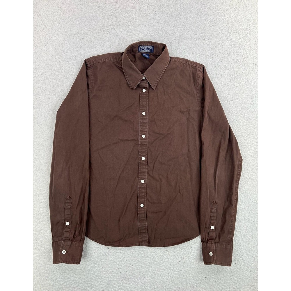 Polo Jeans Company Shirt Mens Large Brown LS Button Up Cotton Ralph Lauren